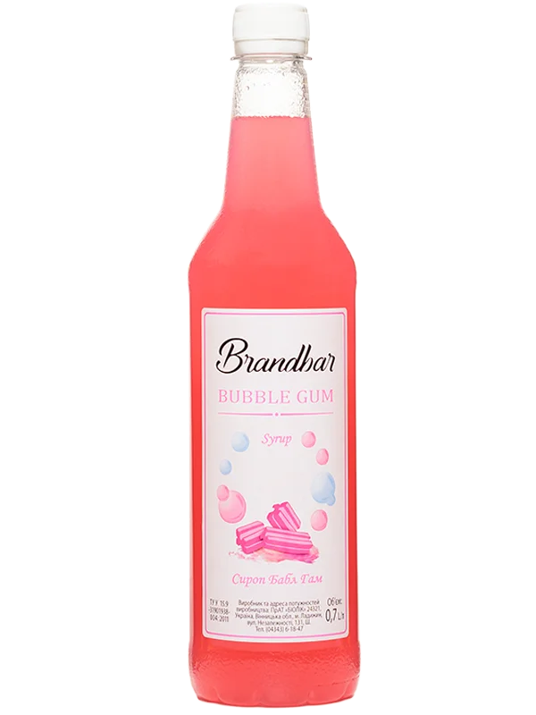 Сироп Brandbar Bubble Gum (Жувальна гумка) 0,7л ПЕТ