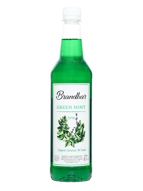 Сироп Brandbar Green Mint (Зелена М’ята) 0,7л ПЕТ
