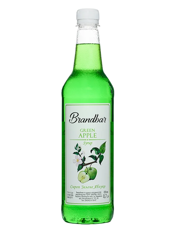 Сироп Brandbar Green Apple (Зелене яблуко) 0,7л ПЕТ