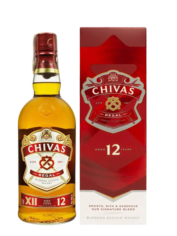 Віскі Chivas Regal 12 років витримки 1.0 л 40% у подарунковій упаковці