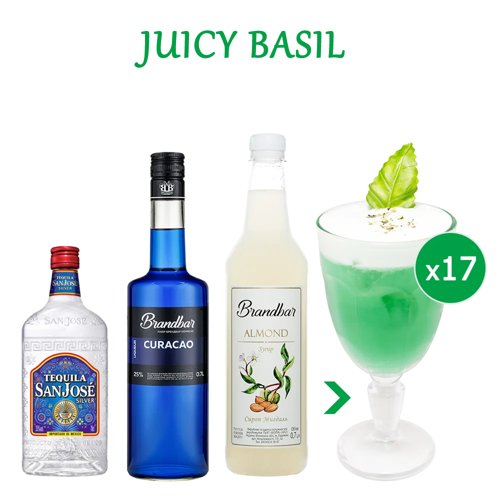 Коктейль JUICY BASIL (набір інгредієнтів) х17