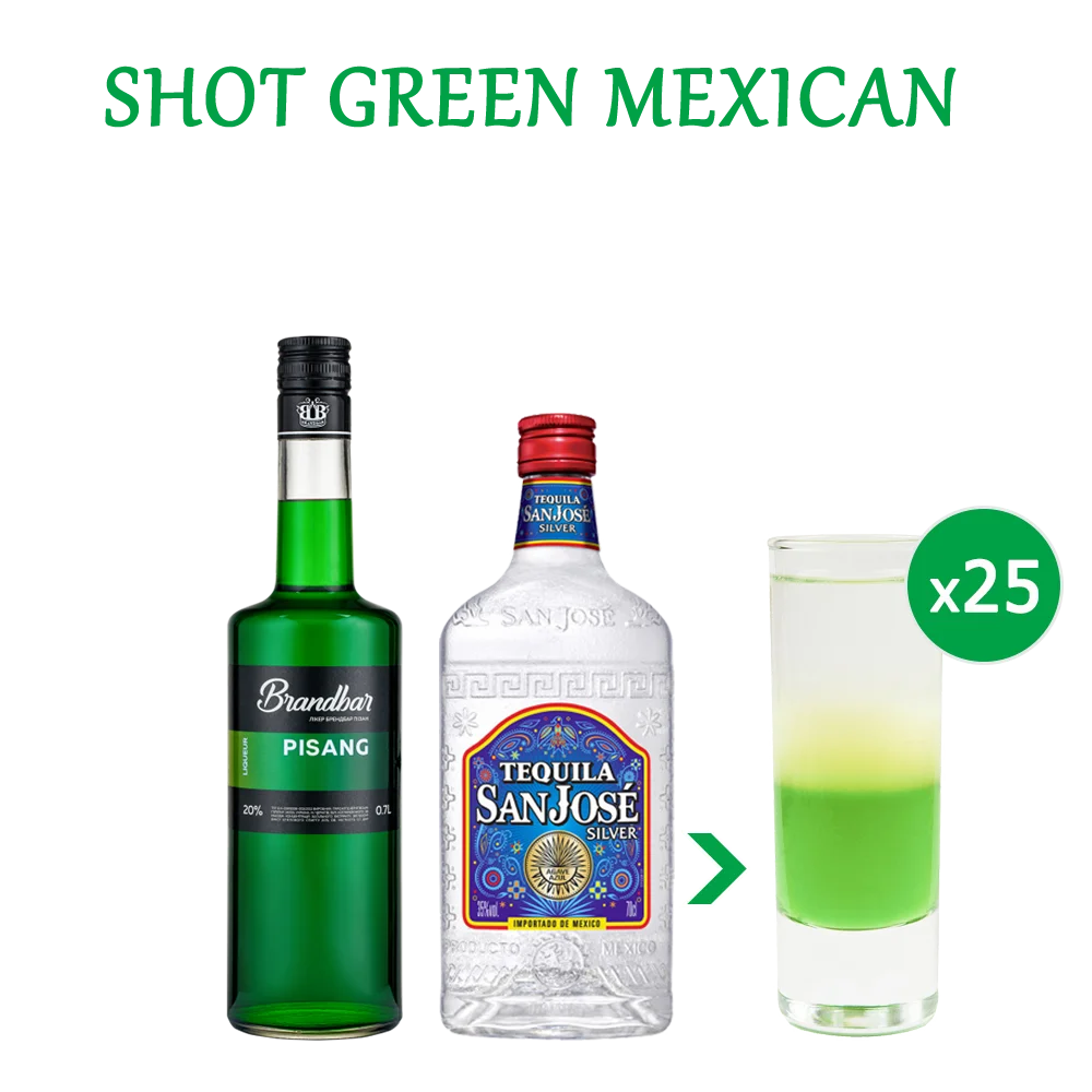 ШОТ GREEN MEXICAN (набір інгредієнтів) х25
