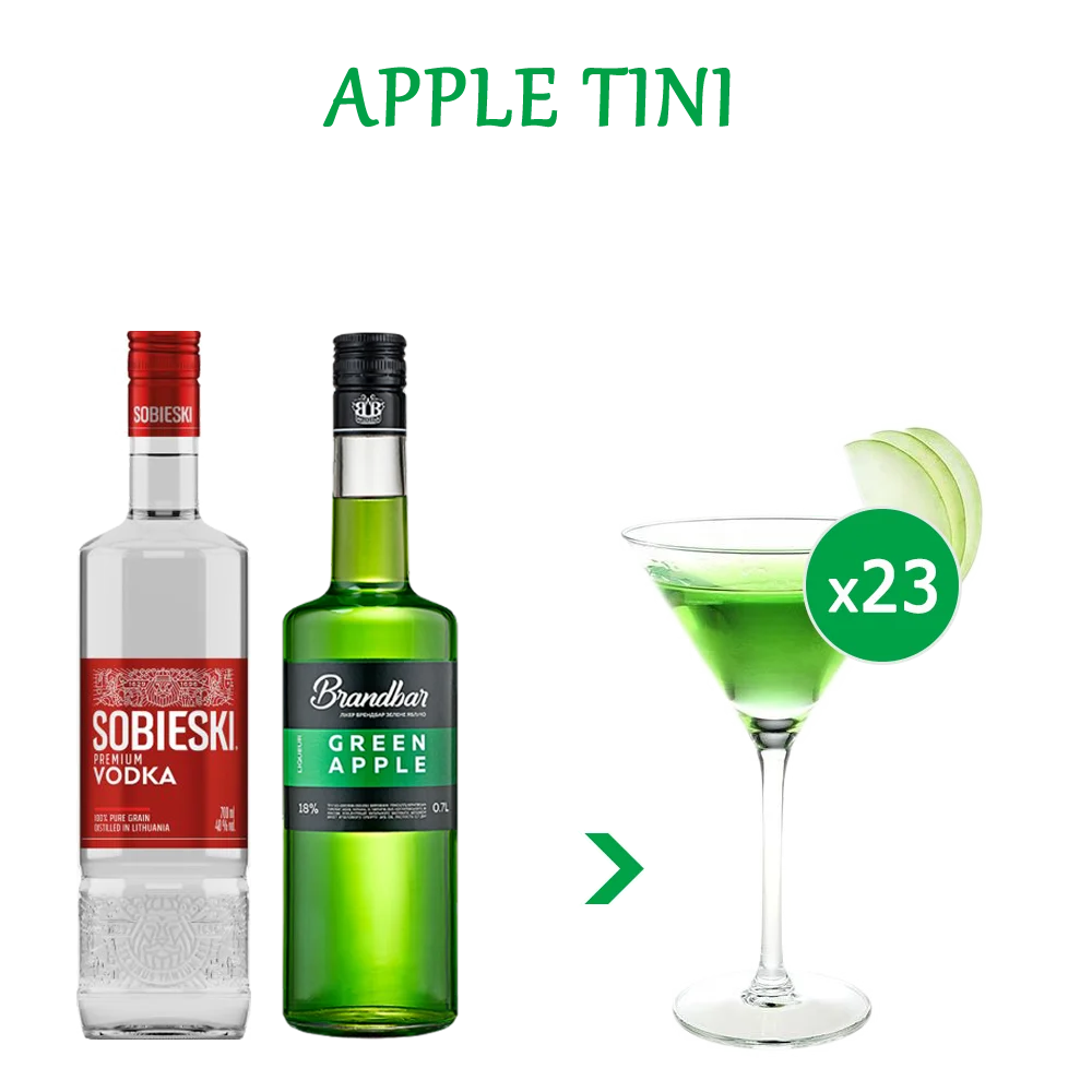 Коктейль APPLE TINI (набір інгредієнтів) х23