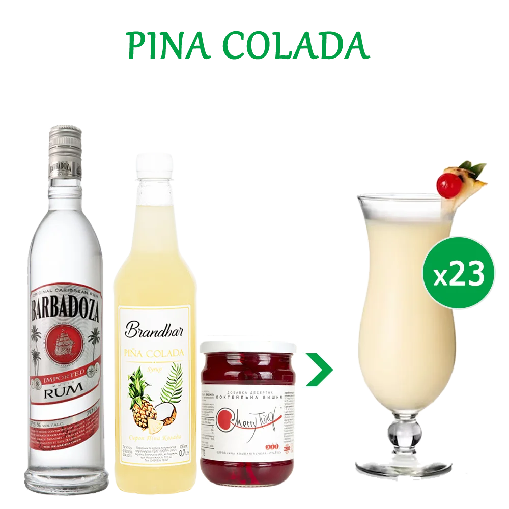 Коктейль PINA COLADA (набір інгредієнтів) х23
