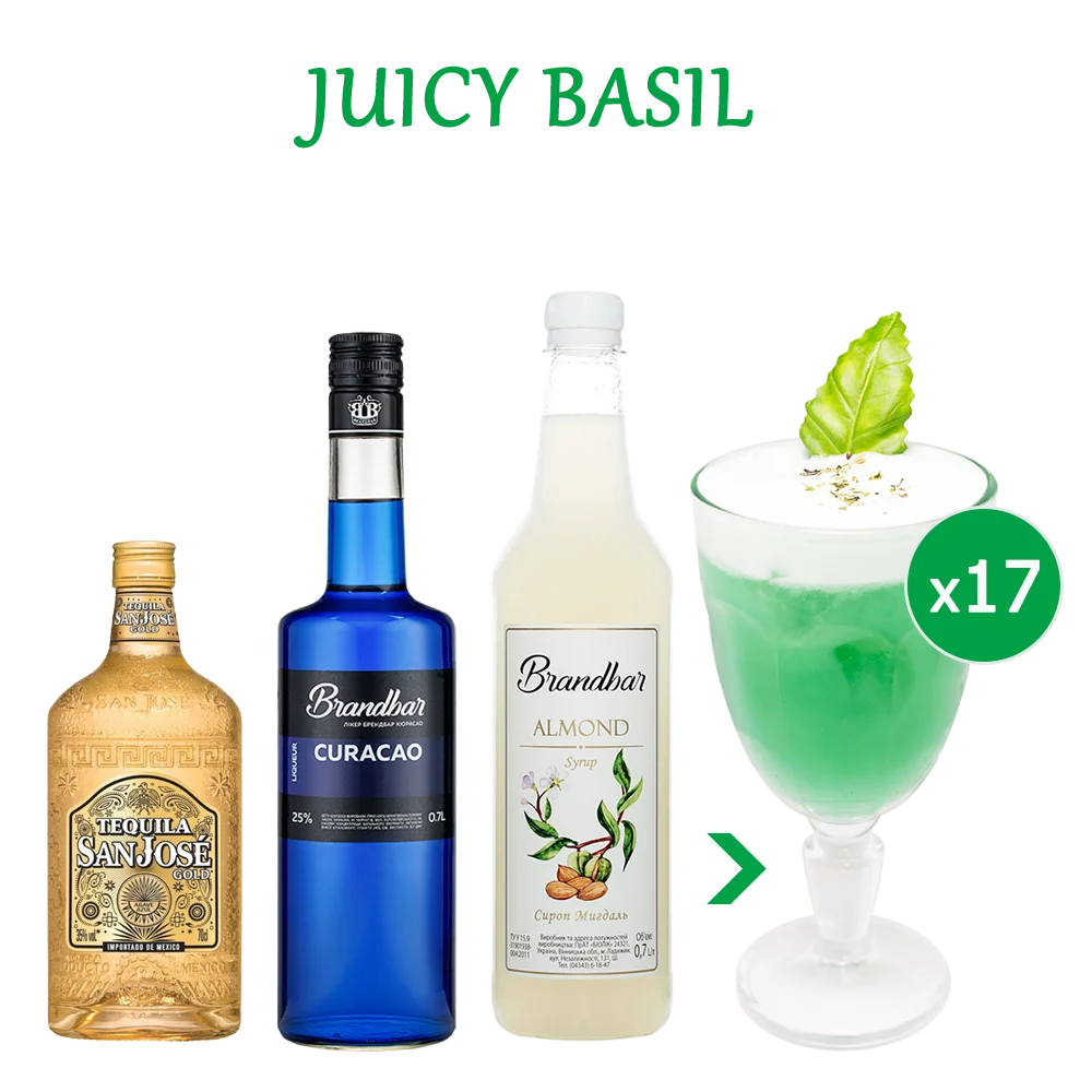 Коктейль JUICY BASIL (набір інгредієнтів) х17