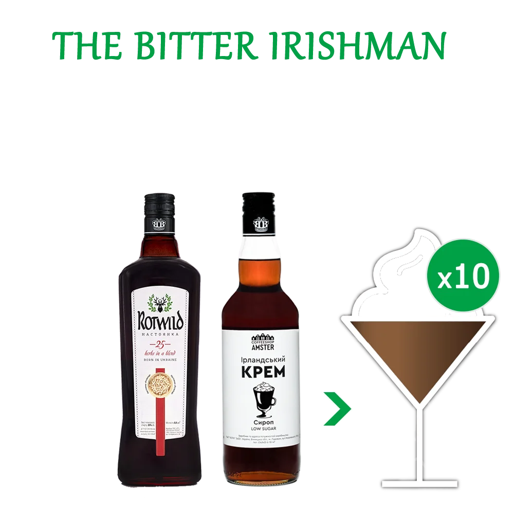 Коктейль THE BITTER IRISHMAN (набір інгредієнтів) х10