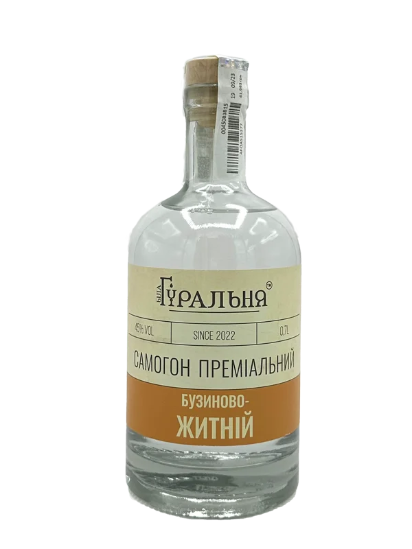 Самогон преміальний Бузиново-Житній 0,7 л., 45%