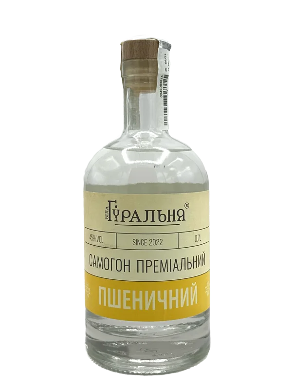 Самогон преміальний Пшеничний 0.7 л., 45%