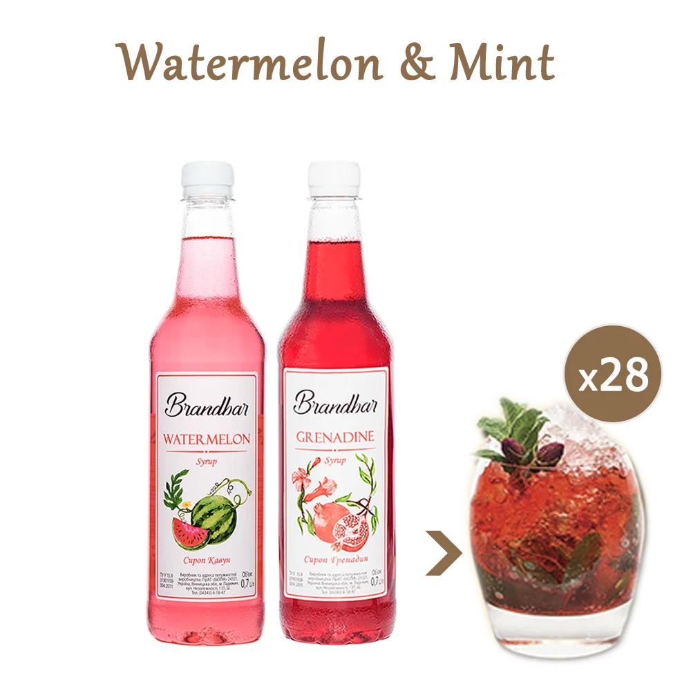 Watermelon & Mint  безалкогольний коктейль (набір інгредієнтів) х28