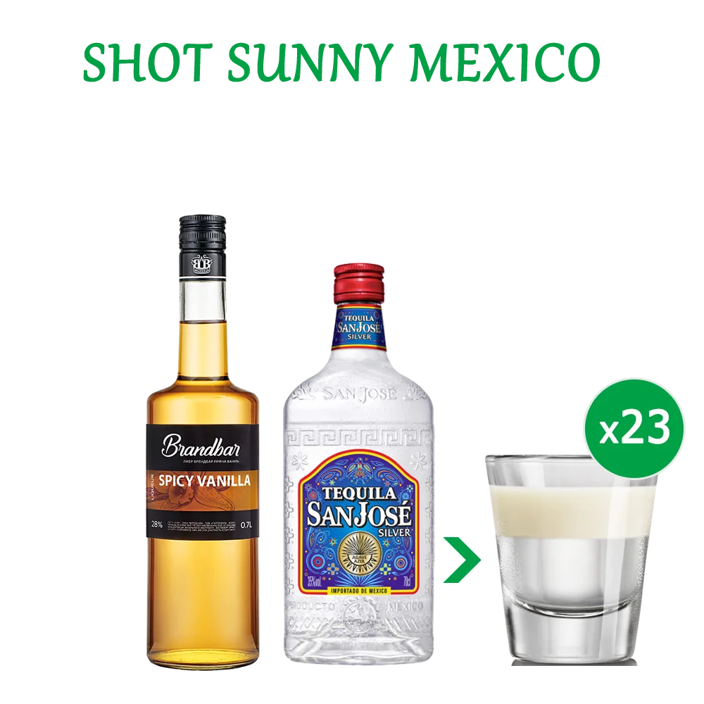ШОТ SUNNY MEXICO (набір інгредієнтів) х23