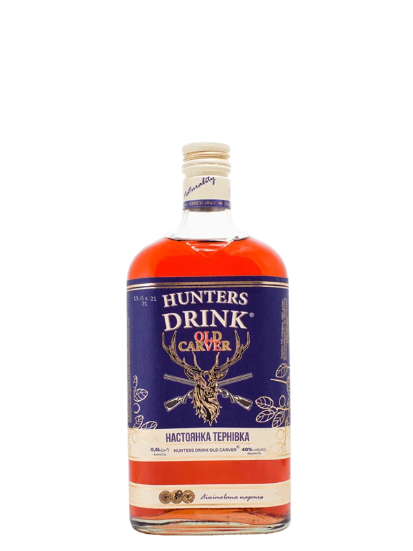 Настоянка тернівка Hunters drink, 0,5л, 40%