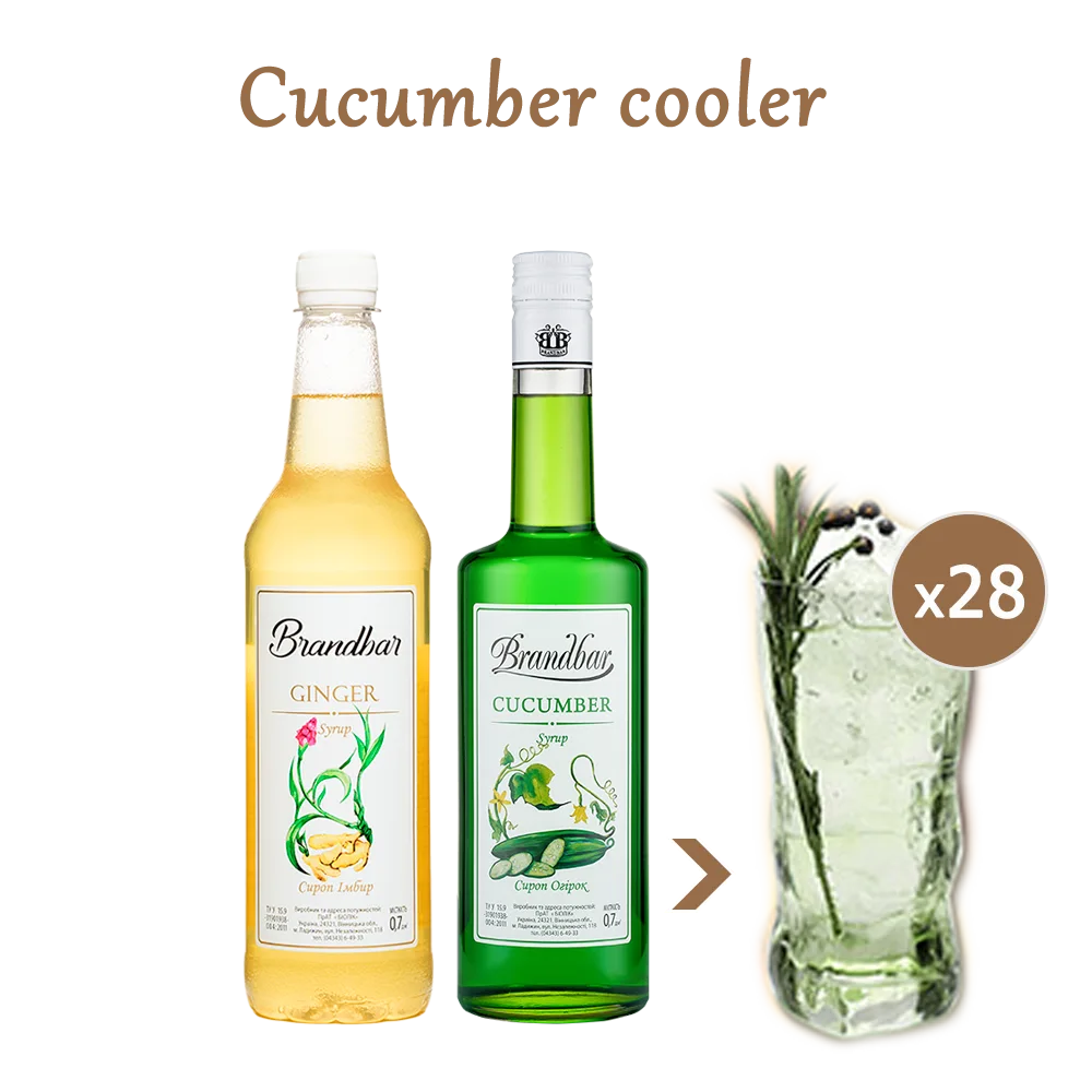 Cucumber cooler безалкогольний коктейль (набір інгредієнтів) х28