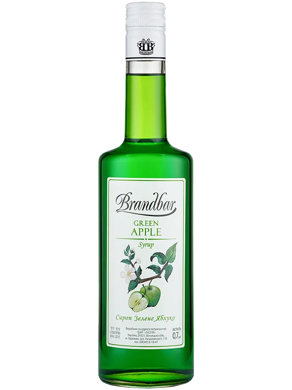 Сироп Brandbar Green Apple (Зелене яблуко) 0,7 л